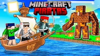 INVADIMOS a ILHA do GOLEM DE LAVA! - Minecraft Piratas #2