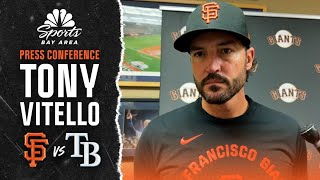 Tony Vitello recaps ‘painful' winless road trip for Giants after loss to Rays | NBC Sports Bay Area
