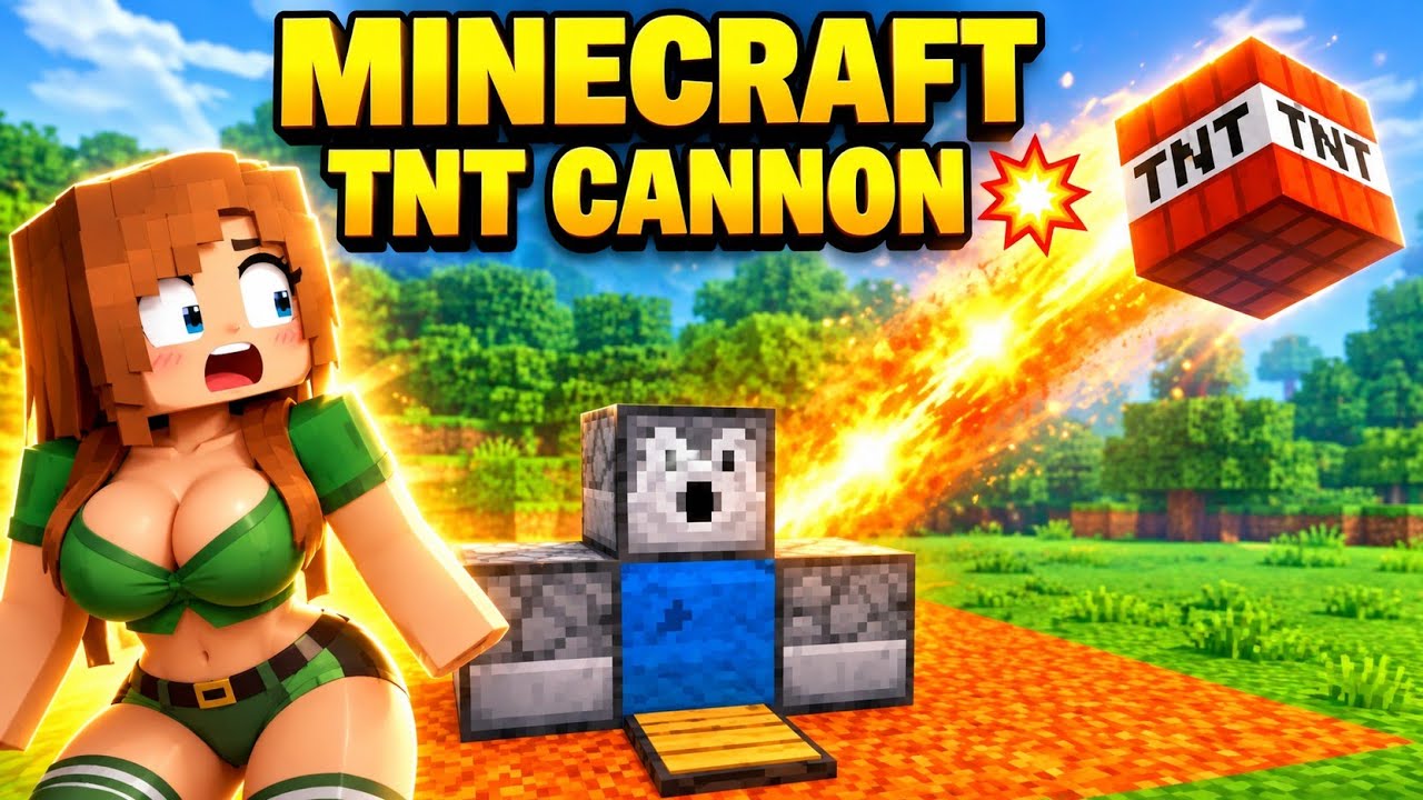 How To Make a TNT Cannon In Minecraft 1.21! (Easy Tutorial) - YouTube