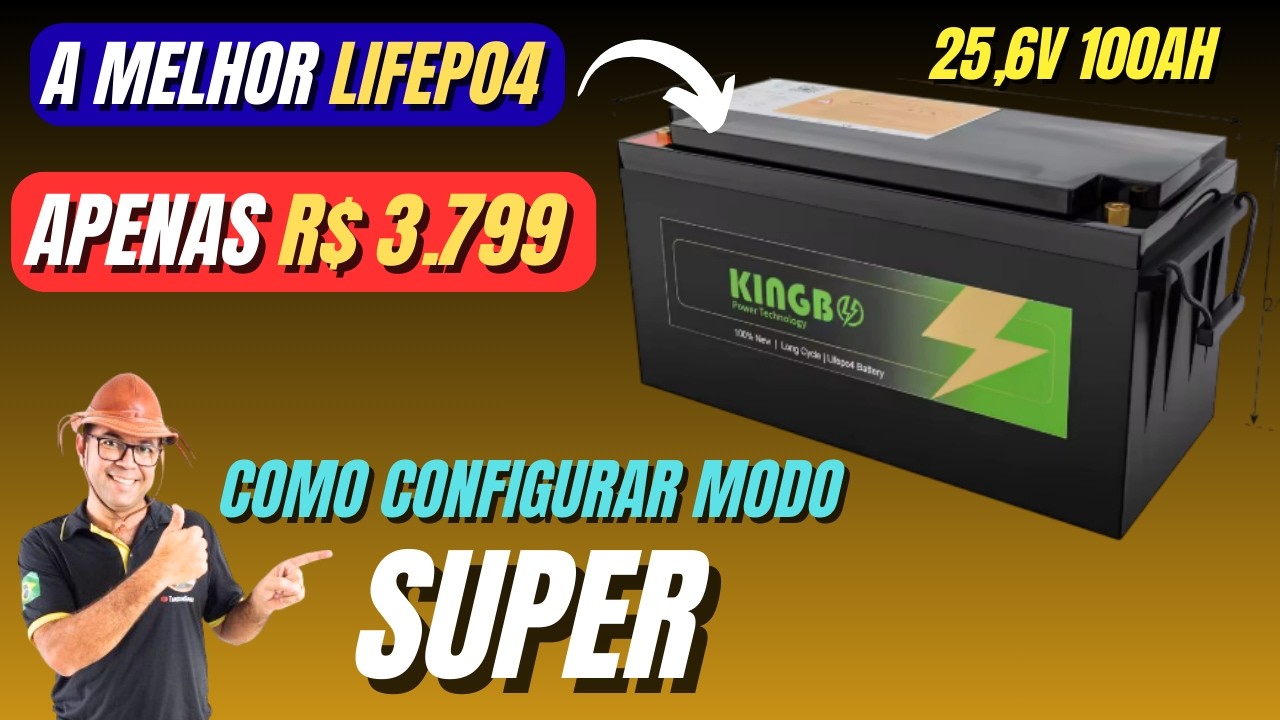 Como configurar  Bateria LIFEPO4  24v 100Ah da  KINGBO com JK BMS E BLUETOOTH