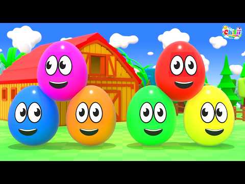 Aprenda Cores e Números | Ovos Coloridos na Fazenda | Melly em Português – Canções Infantis Músicas
