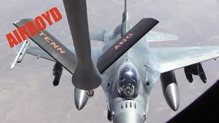 KC-135 Stratotanker Aerial Refueling F-16s