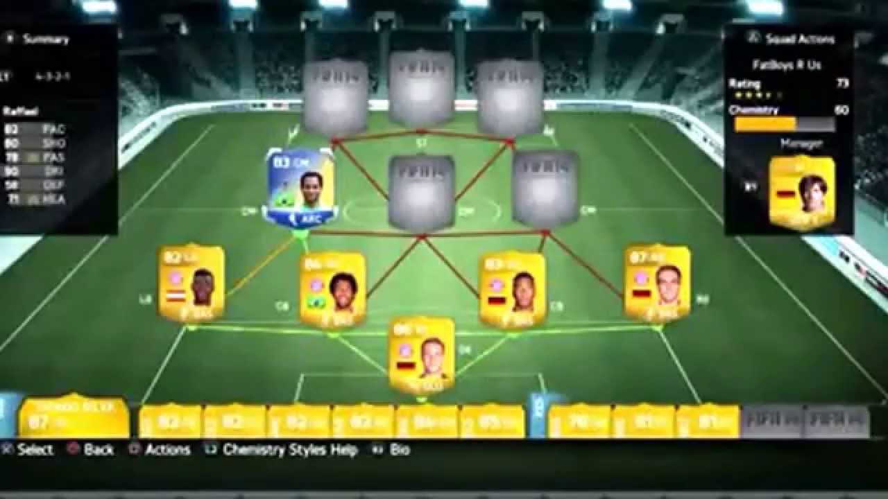 Fifa 14 1 Million coin squad builder