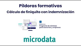 Cálculo De Finiquito Indemnización En Msnómina - Microdata Software