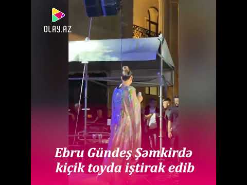 Ebru Gündeş Şəmkirdə kiçik toyda iştirak edib