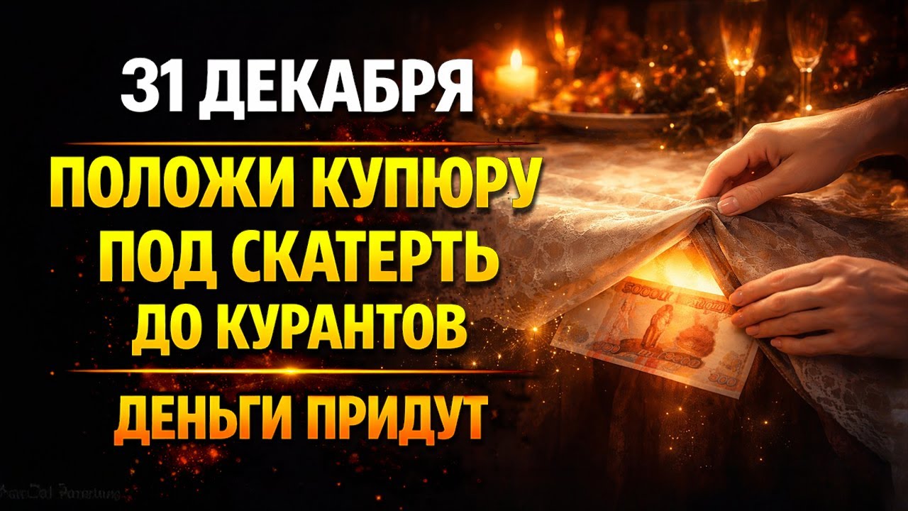 31 ДЕКАБРЯ: Положи купюру под скатерть до курантов — деньги придут в Новом Году