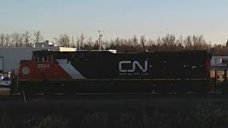 CN Train Spotting / CN 3834 3096 leads EB Intermodal