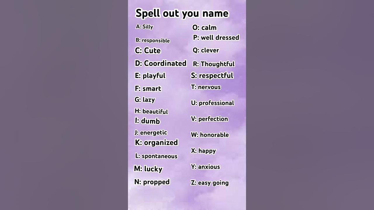 Spell Out Your Name YouTube spell-out-your-name-youtube