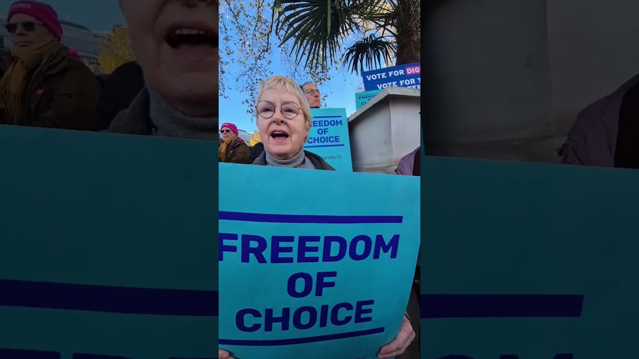 Pro-Life Advocate Speaks Out at Assisted Dying Protes