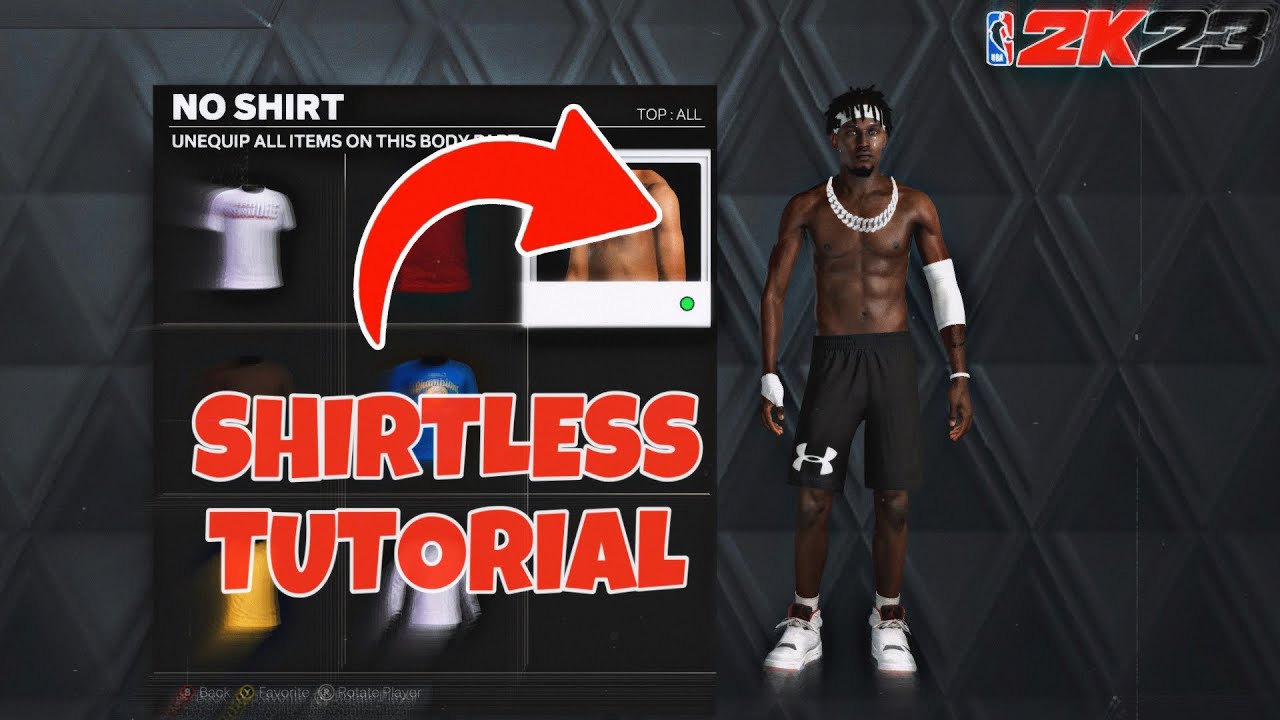 HOW TO TAKE YOUR SHIRT OFF IN NBA 2K23! *FULL QUEST GUIDE* YouTube