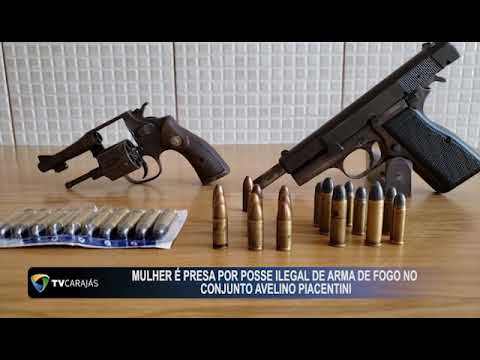 Mulher é presa por porte ilegal de arma de fogo no conjunto Avelino Piacentini