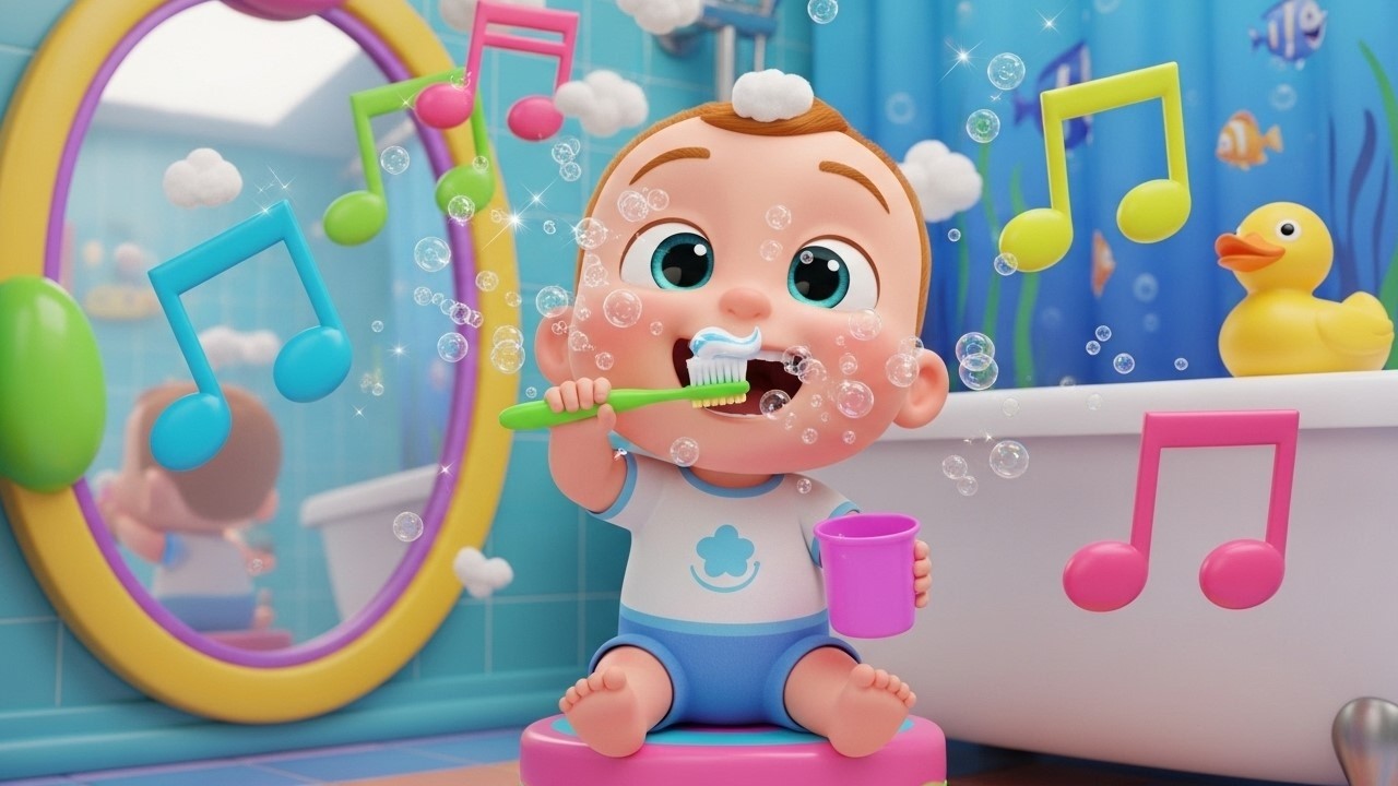 Чисти зубы, малыш, улыбайся! 😁 | Песенка про чистку зубов для детей | Здоровые привычки для малышей