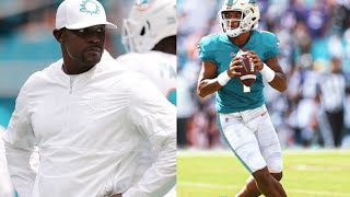 MIAMI DOLPHINS BRIAN FLORES SAYS TUA TAGOVAILOA IS NOT ON 10 GAME AUDITION