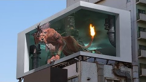 Final Fantasy scene plays out on 3-D billboard in Tokyo - Promo do Final Fantasy Red XIII Giant 3-D
