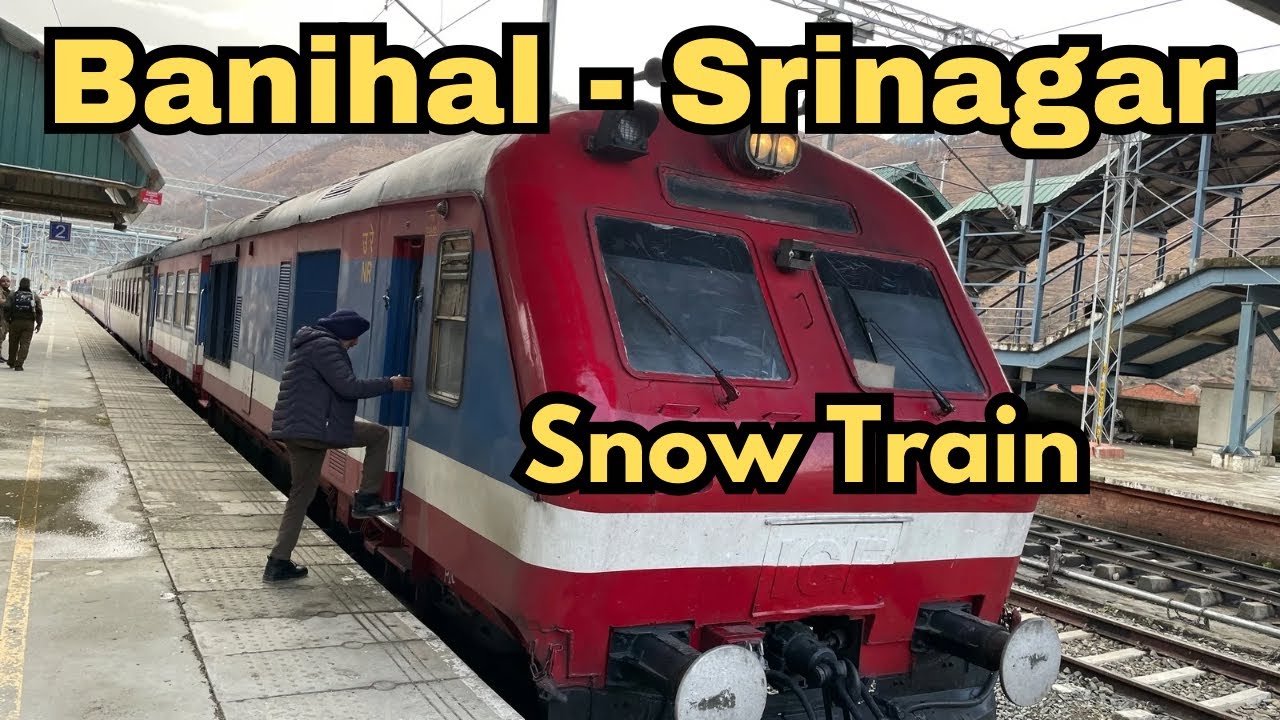 UDAMPUR - BANIHAL to SRINAGAR SnowTrain | LAL CHOWK | Kashmir Vlogs Pt2
