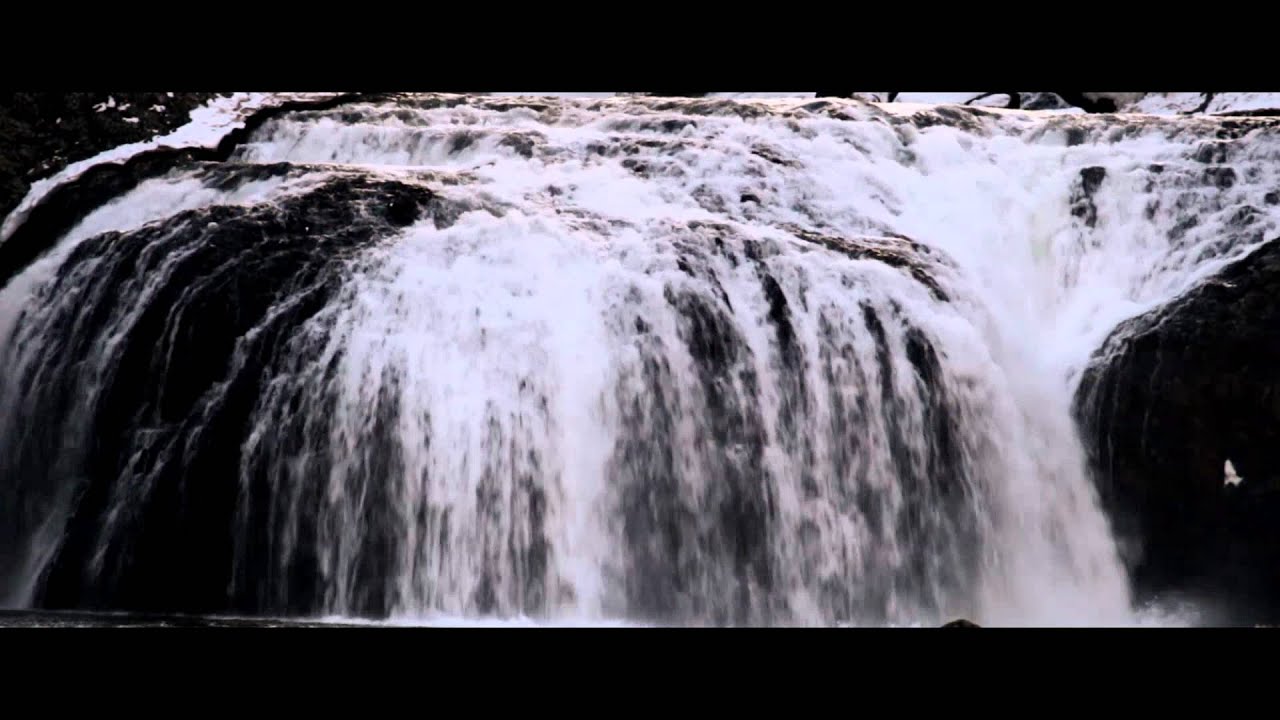 Stjórnarfoss - Waterfall near Geirland hotel Iceland — Stjórnarfoss — video poster