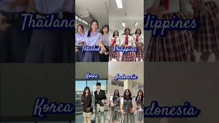 Dance Challenge between Thailand, Philippines, Korea and Indonesia 🥰. #dancechallenge #viral