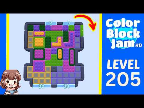 Color Block Jam Level 205 walkthrough video preview