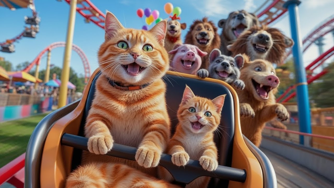 Mama Cat Sell Salmon Maki To Make Kitten's Dream of Going to The Amusement Park Come True! 🐾❤️
