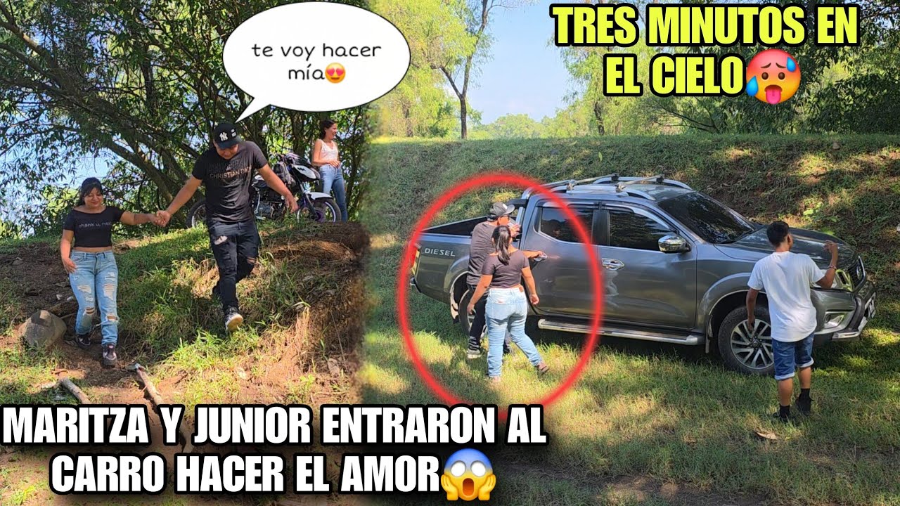 JUNIOR Y MARITZA Entraron TRES Minutos Al Paraíso😍Dentr0 Del Carr0 Hicier0n El Am0r🫢Ret0 Extr3m0😱