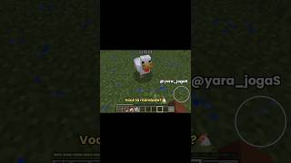 xingando a galinha do minecraft KKKKK #jogos #gameplay #humor #minecraft