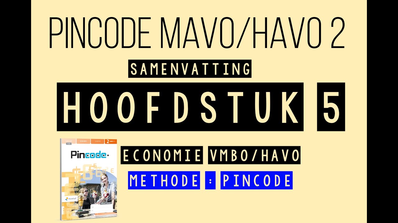 PINCODE VMBO TH/HAVO 2 Hoofdstuk 5 : Wat levert het op? (6e editie