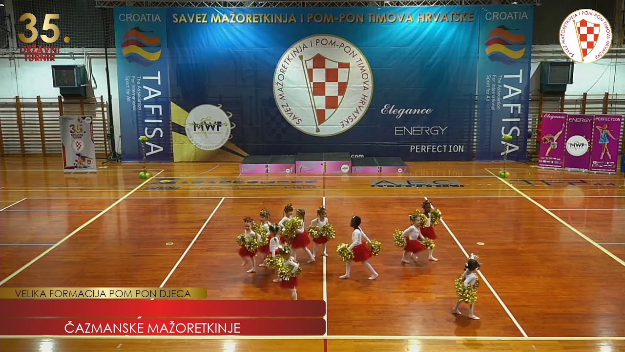 2020. SMPTH 35. DRŽAVNI TURNIR: VELIKA FORMACIJA POM PON DJECA, ČAZMANSKE MAŽORETKINJE