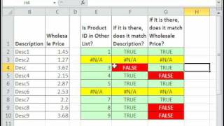 How to Cross-check two lists for discrepancies in MS Excel