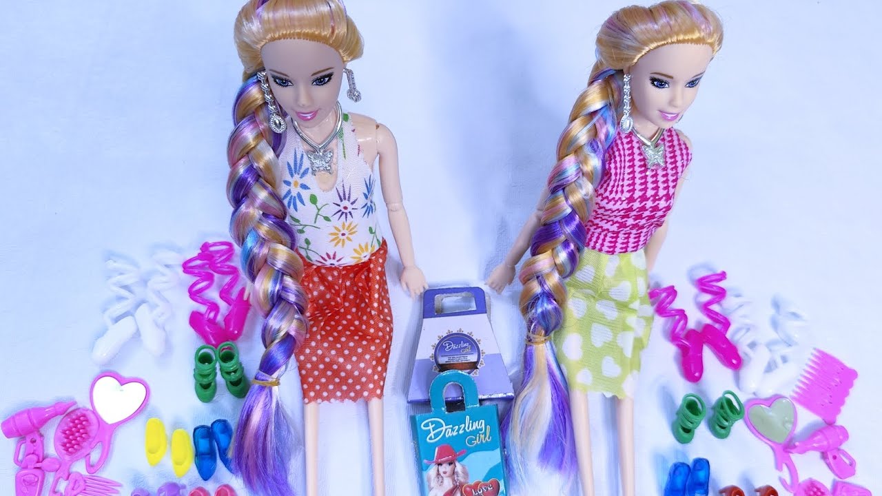 Unboxing Long hair Barbie doll। Barbie doll। doll। Long hai Barbie doll with accessories।