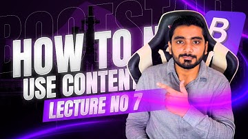 How to use Content / Typography and Images in Bootstrap | Bootstrap #07 | Web Dev #79