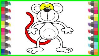 Funny Monkey Coloring Pages For Kids | Coloring for Children to Learn Colors Videos For Kids
