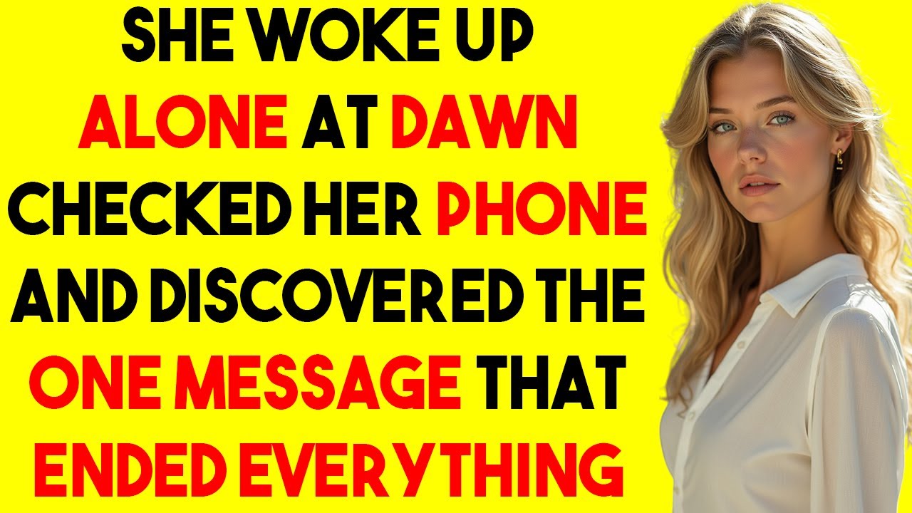 She woke up ALONE at DAWN, checked her PHONE, and found the ONE MESSAGE ...