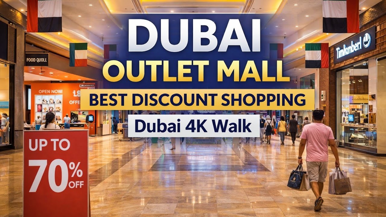 Dubai Outlet Mall Walk 4K | Best Discount Shopping in Dubai 🇦🇪