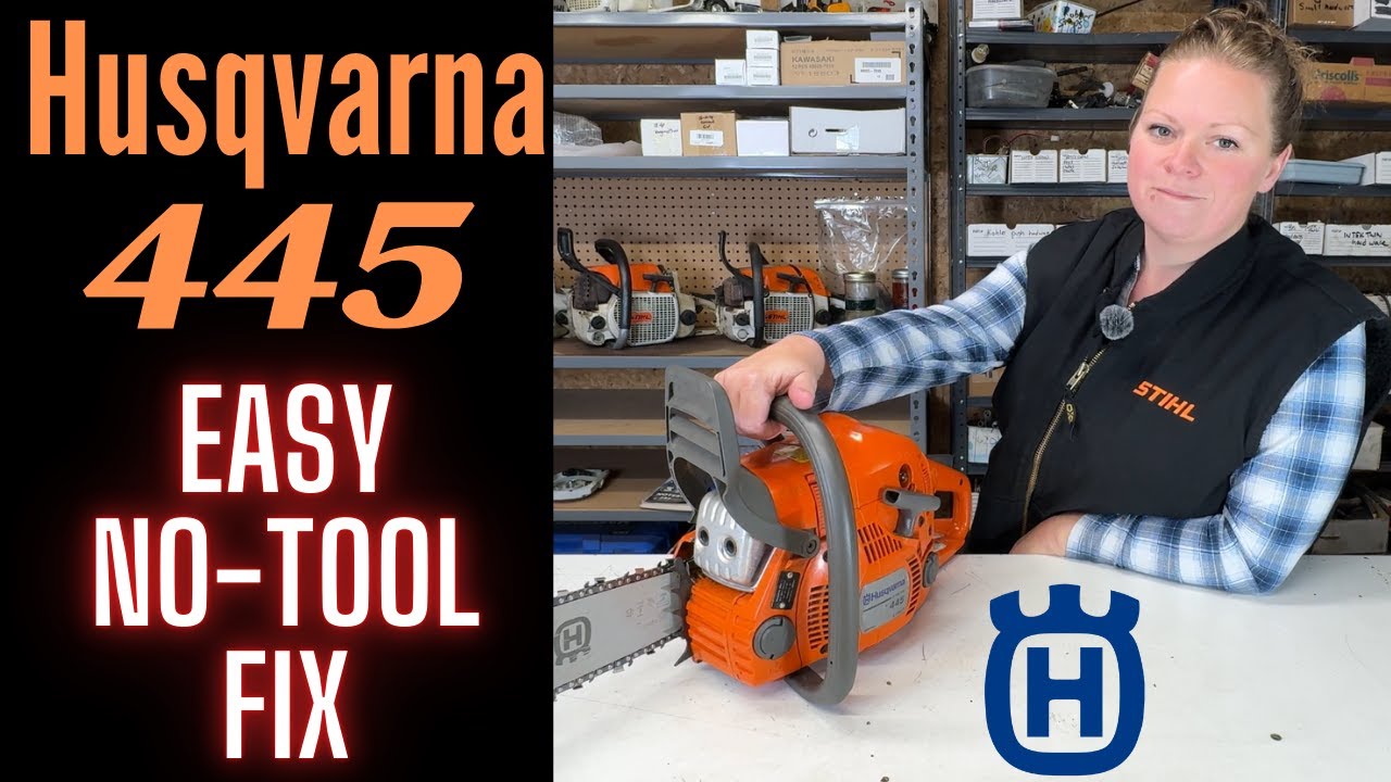 Husqvarna 445 Chainsaw Repair -- Clutch Cover Won't Go Back On -- Let's ...