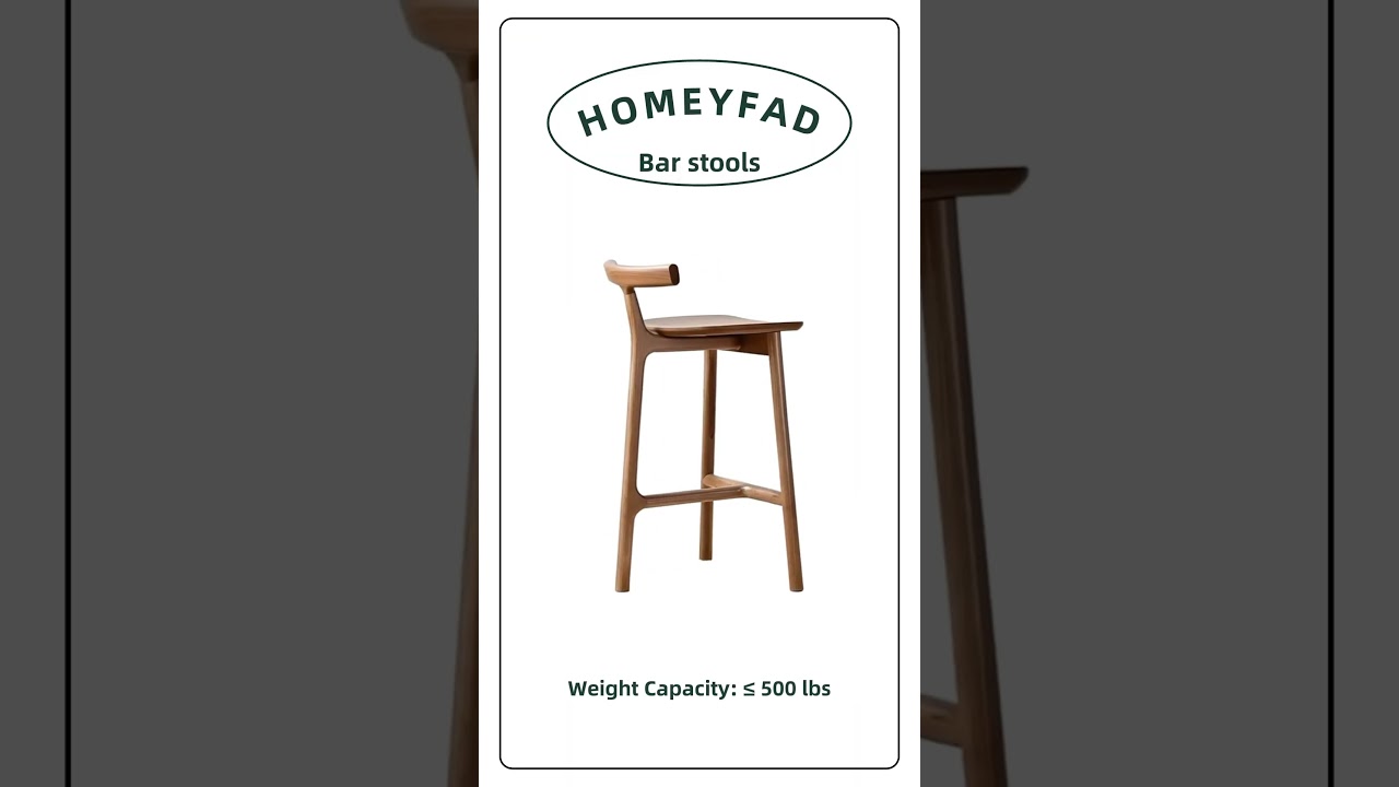 Elegant Ash Wood Bar Stool ✨| Homeyfad