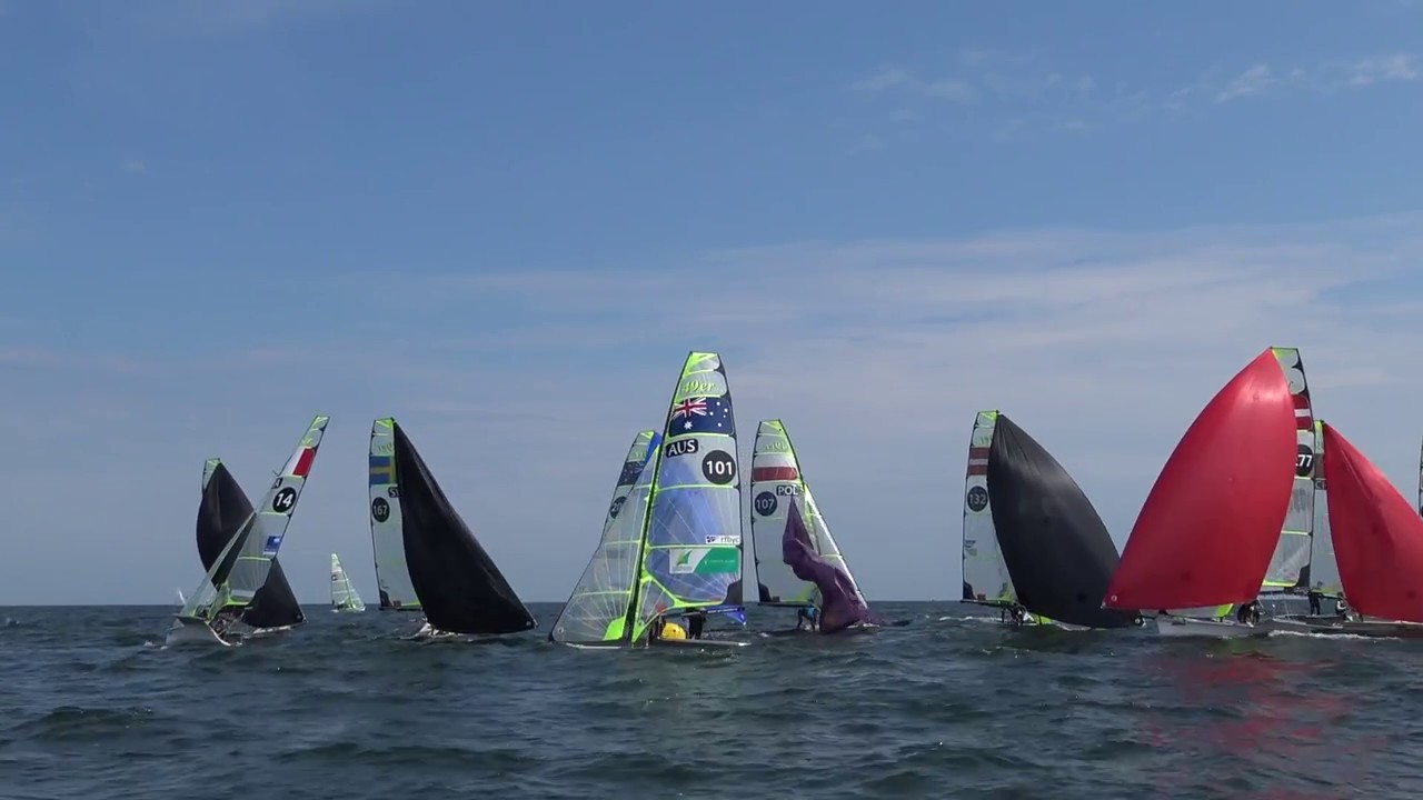 49er Sailing Race 8 - Leeward Gates - Red fleet - 2018 European Championship - Day 3