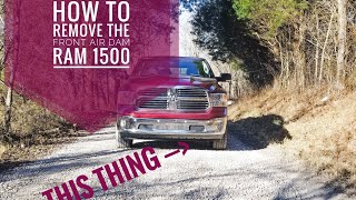 How to remove the front air dam on a Ram 1500