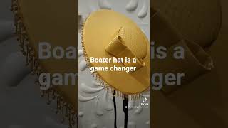 BOATER HAT IS A GAME CHANGER. #fascinator #fashion #turban #handcraftedhats #hatshopping #diy