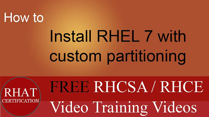 How to Install RHEL 7 Red Hat Enterprise Linux with custom partitioning