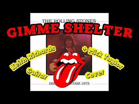 The Rolling Stones - Gimme Shelter (Brussels Affair 1973) Keith Richards + Mick Taylor Guitar Cover
