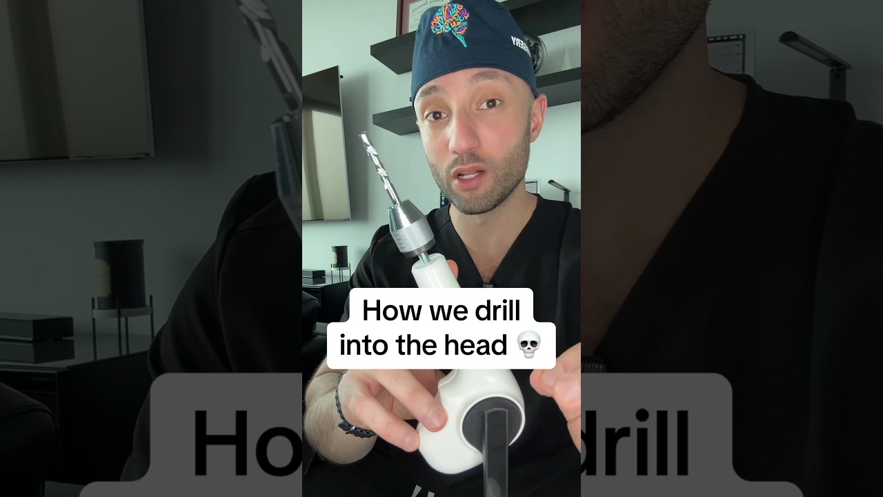 This is how we make holes into the skull. 