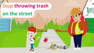 Don't throw trash everywhere, Lucas - English Comedy Animated - Lucas English