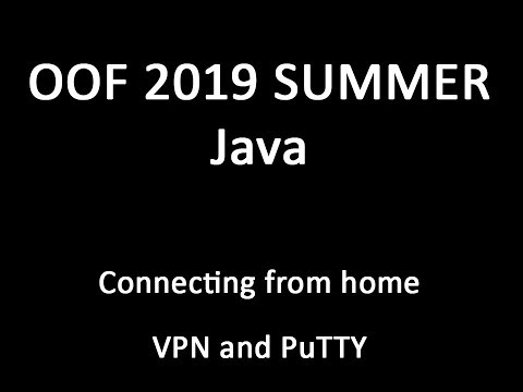 Java - Preliminary - VPN and PuTTY