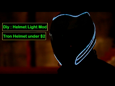 Diy : Helmet Light Mod | Tron helmet under $2 | Sahil VLogs