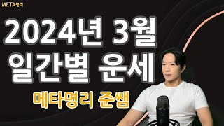 [메타명리 준쌤] 2024년 3월 정묘월 일간별 운세
