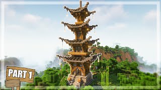 Minecraft: How to Build a Japanese Temple / Tower - [Tutorial 1/2]