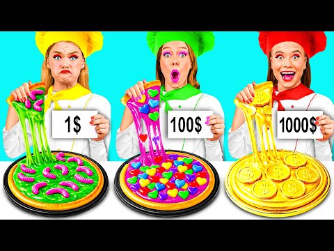 1$ vs 100$ vs 1000$ Cooking Challenge | Tasty Kitchen Hacks