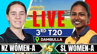 🔴Live: New Zealand Women A vs Sri Lanka Women A | 3rd T20 Live Commentary | Live cricket match today