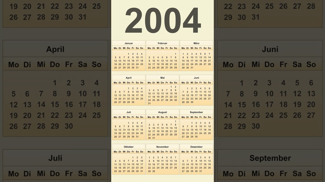 Kalender 2004