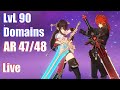 (Live) Genshin Impact - LvL 90 Domains & AR48 Farming (Diluc & Fischl Constellation)